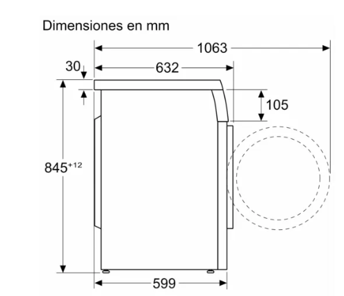 RENTAORA BOSCH WUU28T6XES 8K 1400R A+++-30% INOX