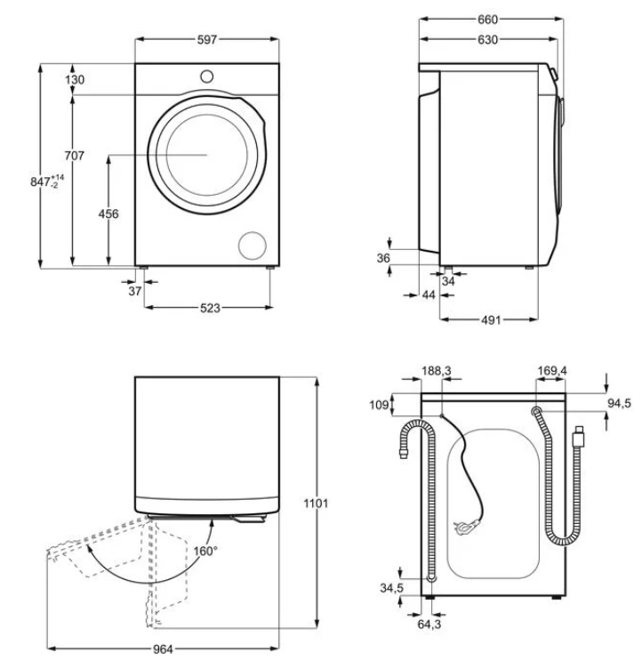 RENTADORA AEG L6FBI147P SERIE 6000 PROSENSE 10Kg