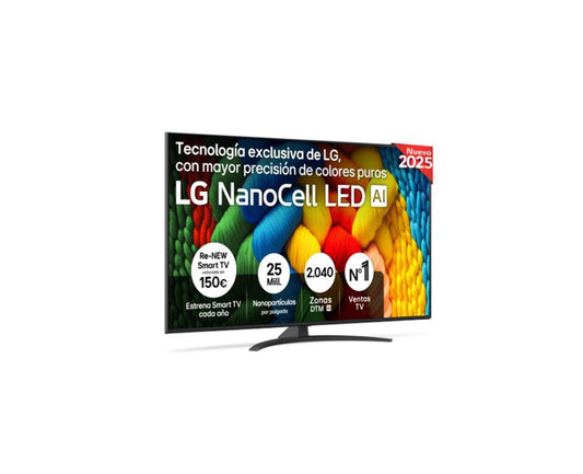 TV LG 65" 65NANO81A6A UHD NANOCELL ALFA7 WEBOS25